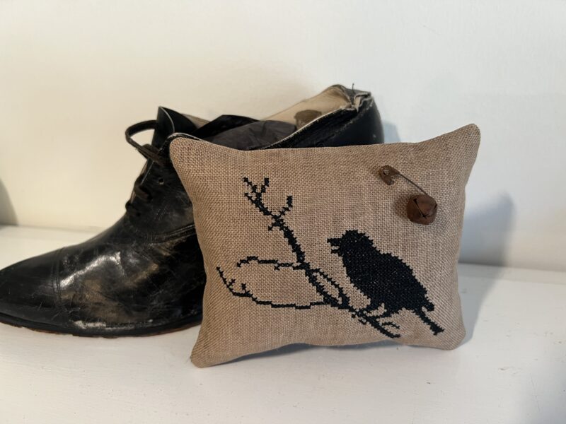 Cross stitch crow